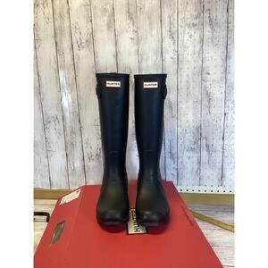 NEW Hunter Women's Black Rubber Rain Original Tall Boots Size 10
